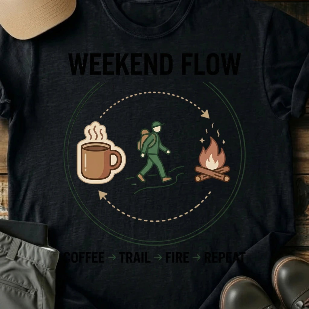 Printify T-Shirt Black / S weekend flow circle weekend flow circle