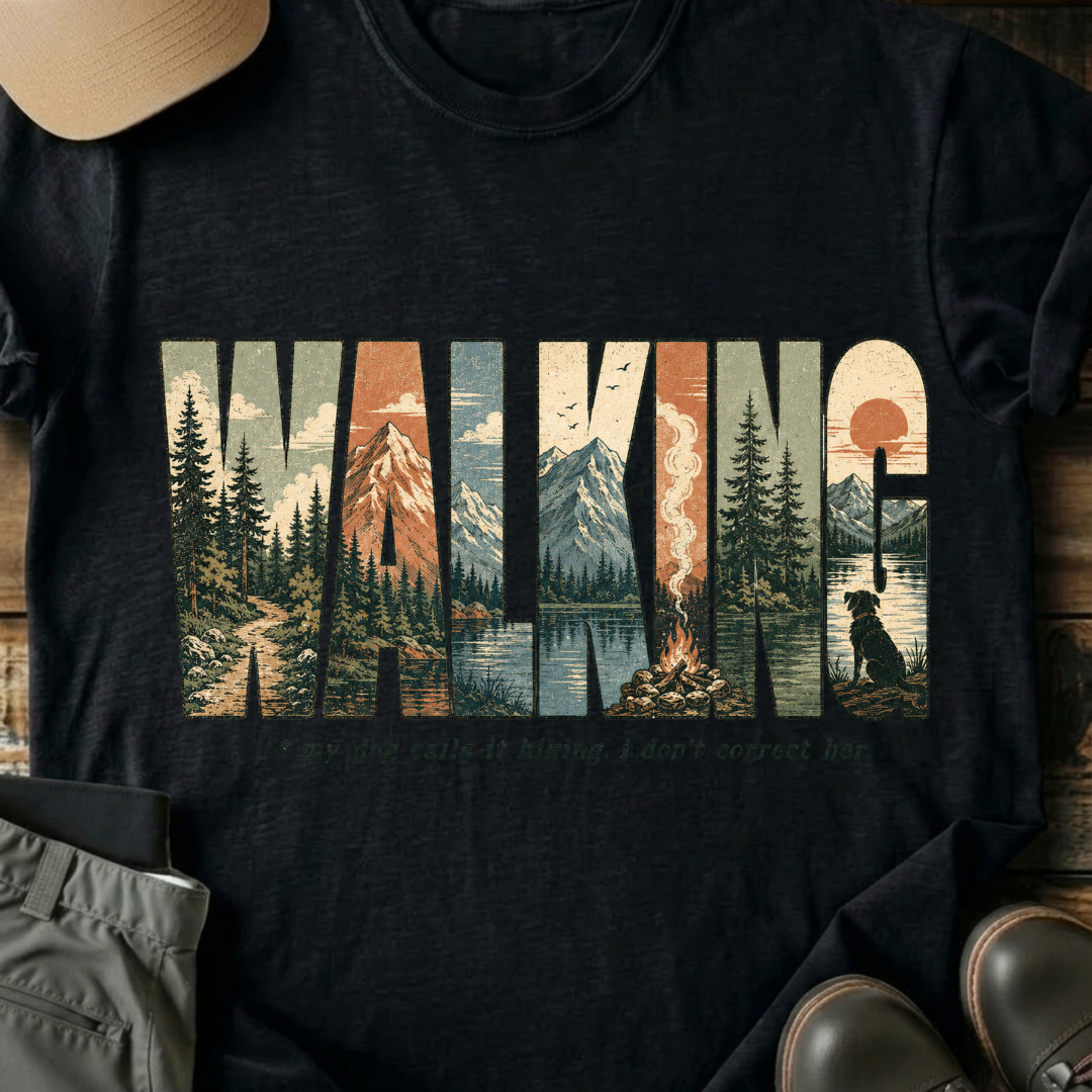 Printify T-Shirt Black / XS WALKING T-Shirt WALKING T-Shirt