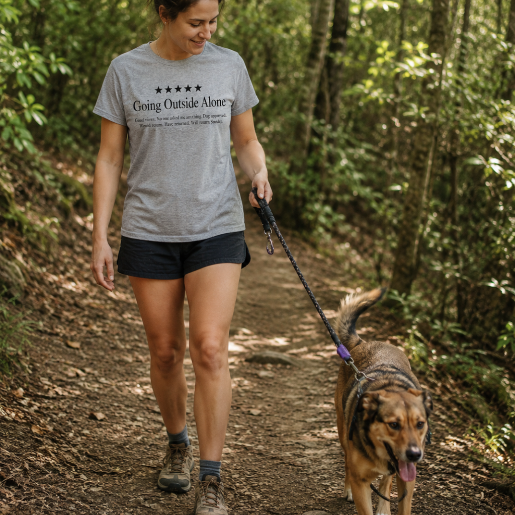 Printify T-Shirt Going Outside Alone T-Shirt Going Outside Alone T-Shirt