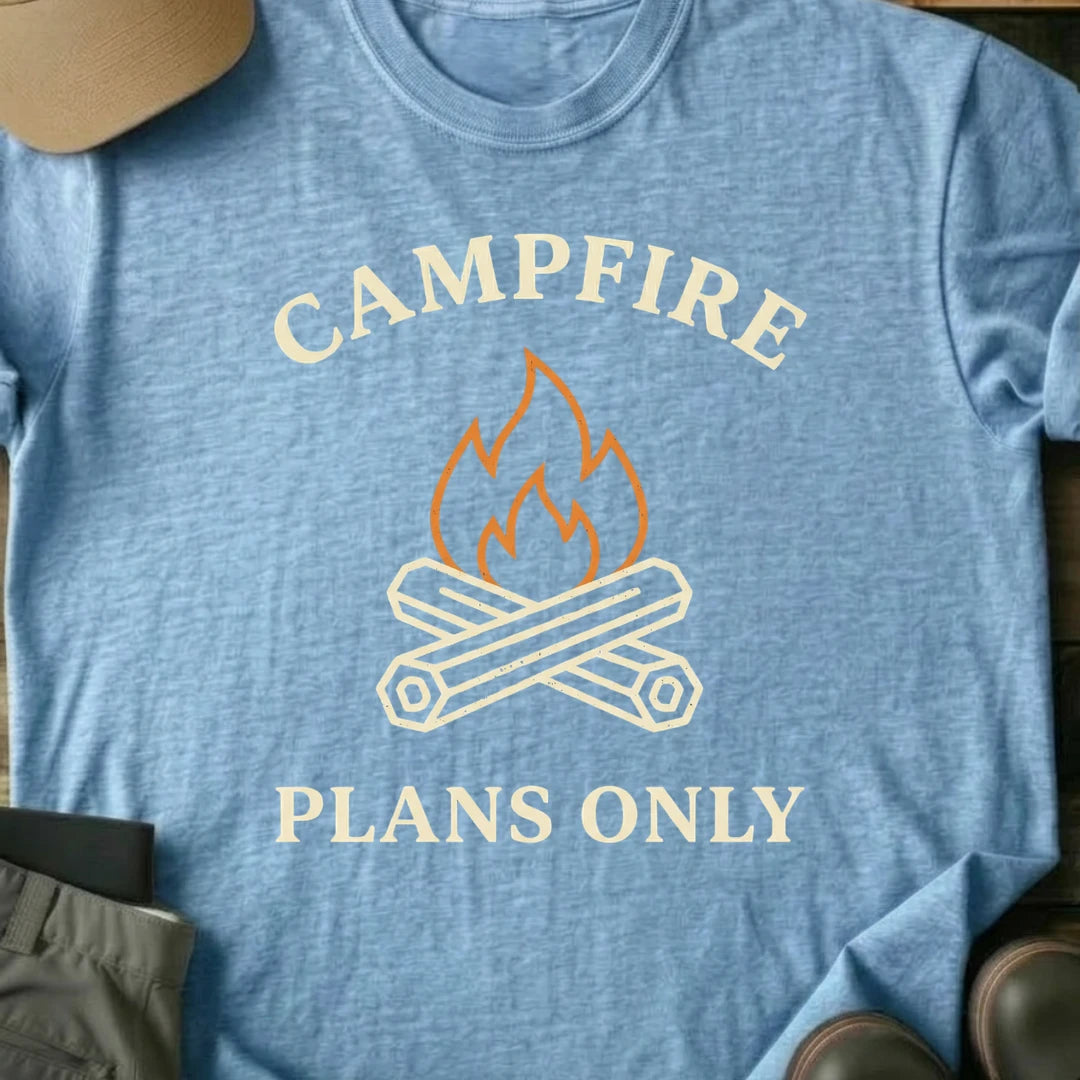 Printify T-Shirt Light Blue / S Campfire Plans Only T-Shirt Campfire Plans Only T-Shirt
