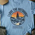 Printify T-Shirt Light Blue / S I Love The Outdoors T-Shirt I Love The Outdoors T-Shirt