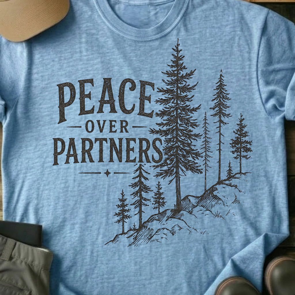 Printify T-Shirt Light Blue / S Peace Over Partners T-Shirt Peace Over Partners T-Shirt