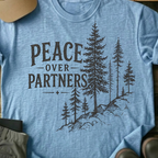 Printify T-Shirt Light Blue / S Peace Over Partners T-Shirt Peace Over Partners T-Shirt