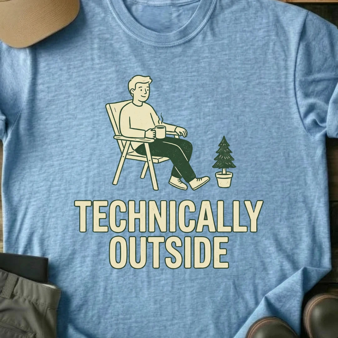 Printify T-Shirt Light Blue / S Technically Outside T-Shirt Technically Outside T-Shirt