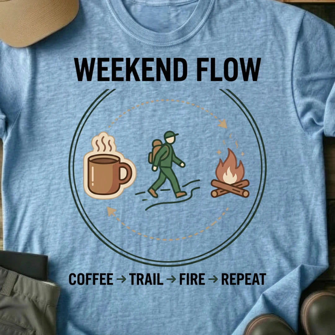 Printify T-Shirt Light Blue / S weekend flow circle weekend flow circle