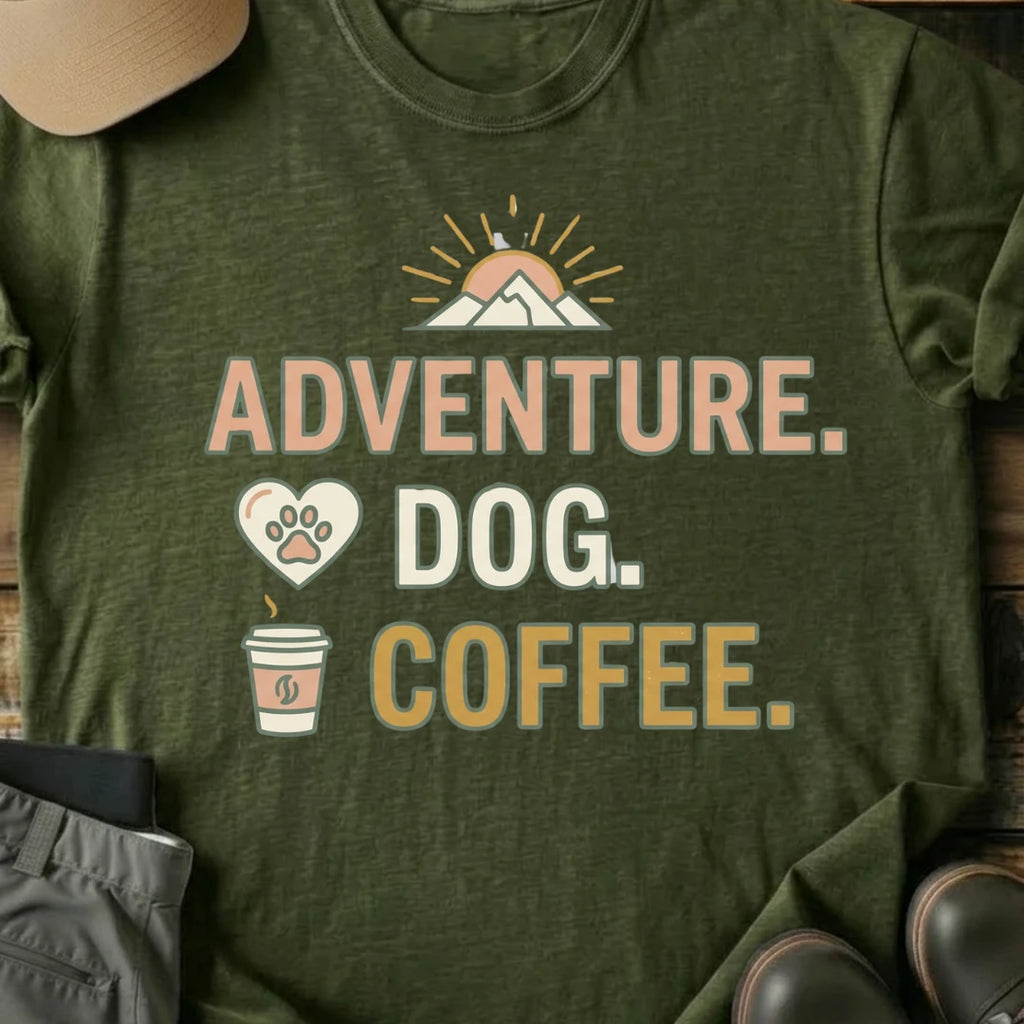 Printify T-Shirt Military Green / S Adventure T-Shirt Adventure T-Shirt