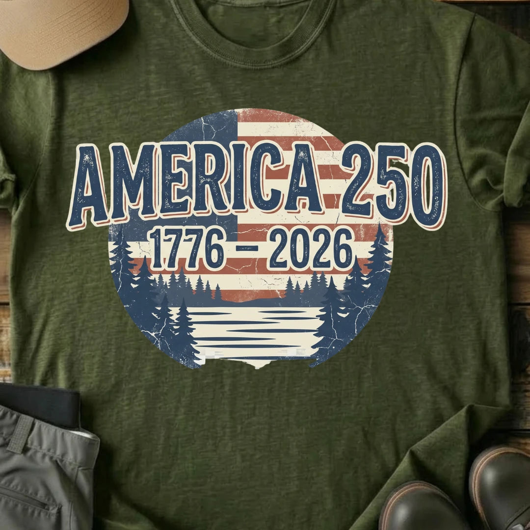 Printify T-Shirt Military Green / S America T-Shirt America T-Shirt