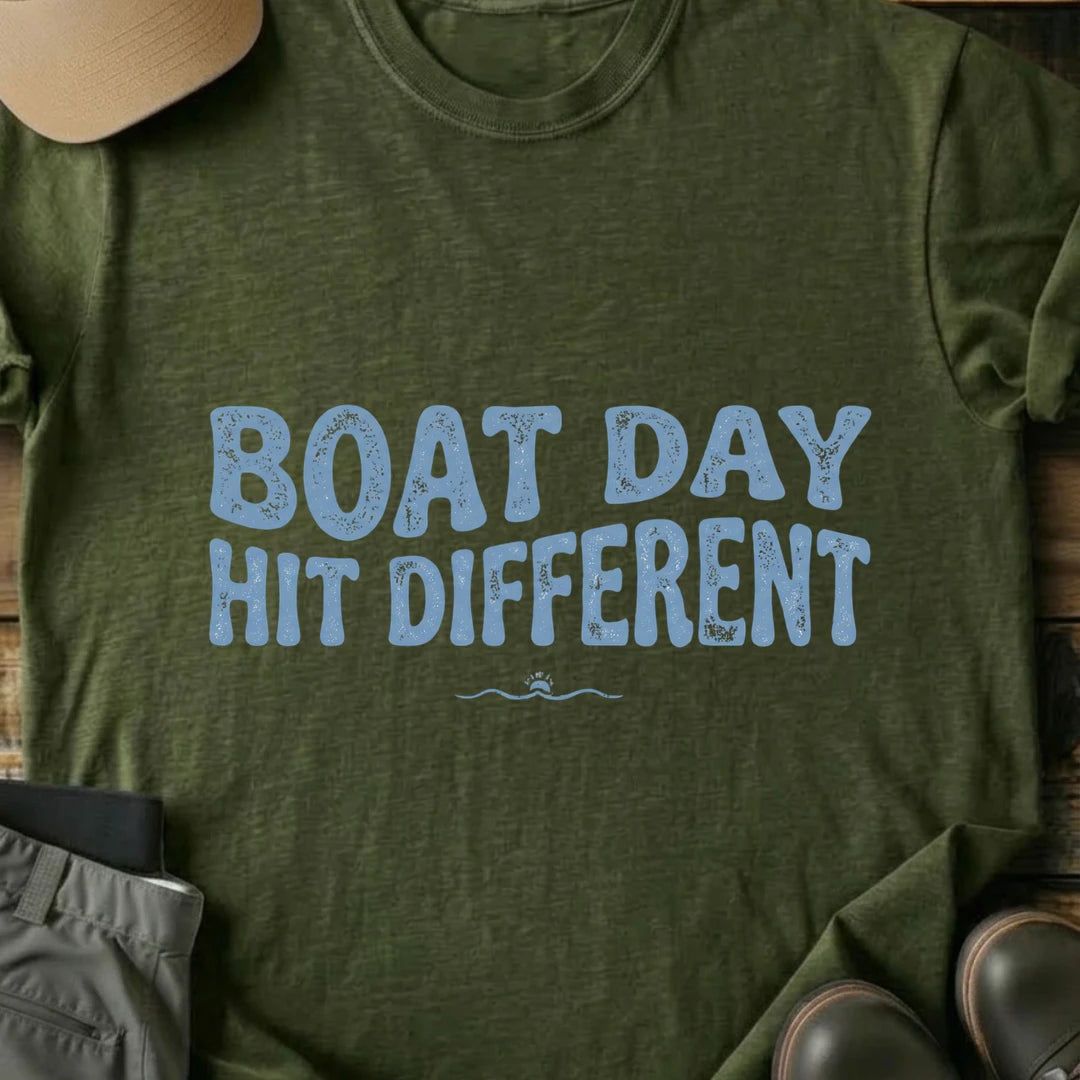 Printify T-Shirt Military Green / S Boat Day T-Shirt Boat Day T-Shirt