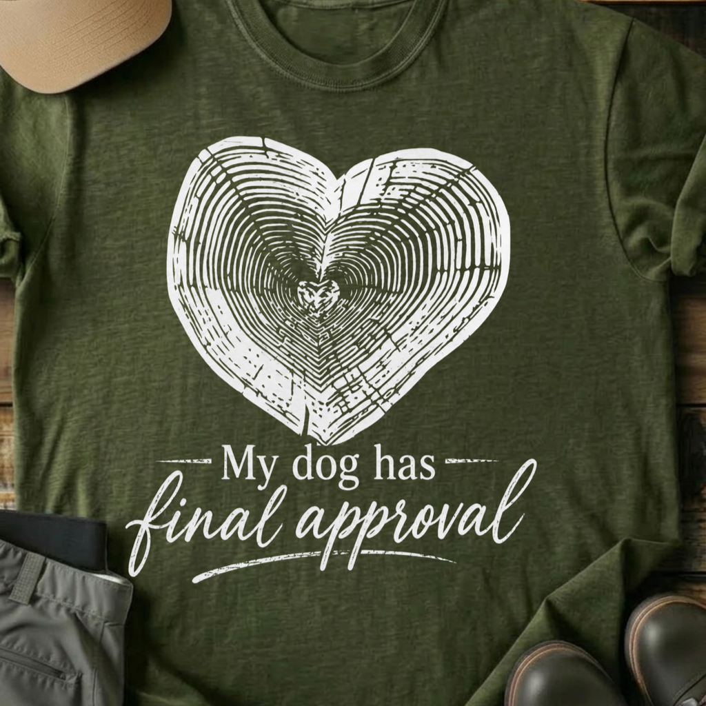 Printify T-Shirt Military Green / S My Dog Gets Final Approval T-Shirt My Dog Gets Final Approval T-Shirt