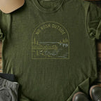 Printify T-Shirt Military Green / S No Rush Outside T-Shirt No Rush Outside T-Shirt