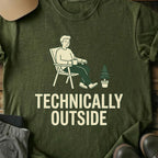 Printify T-Shirt Military Green / S Technically Outside T-Shirt Technically Outside T-Shirt