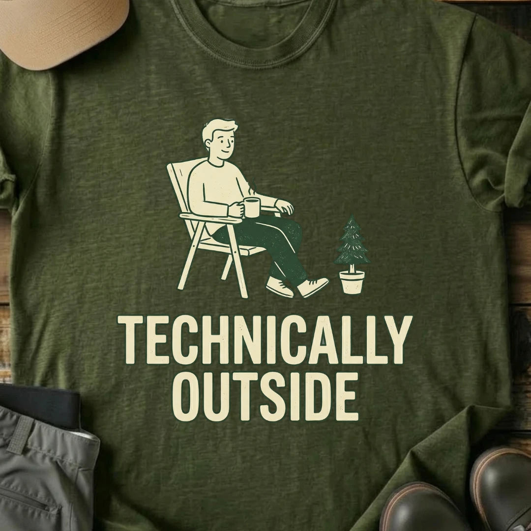 Printify T-Shirt Military Green / S Technically Outside T-Shirt Technically Outside T-Shirt