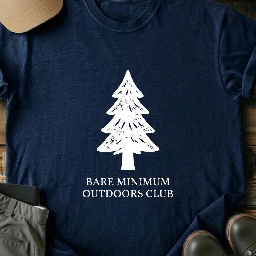 Printify T-Shirt Navy / S Bare Minimum Outdoor Club T-Shirt Bare Minimum Outdoor Club T-Shirt