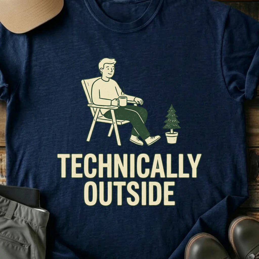 Printify T-Shirt Navy / S Technically Outside T-Shirt Technically Outside T-Shirt