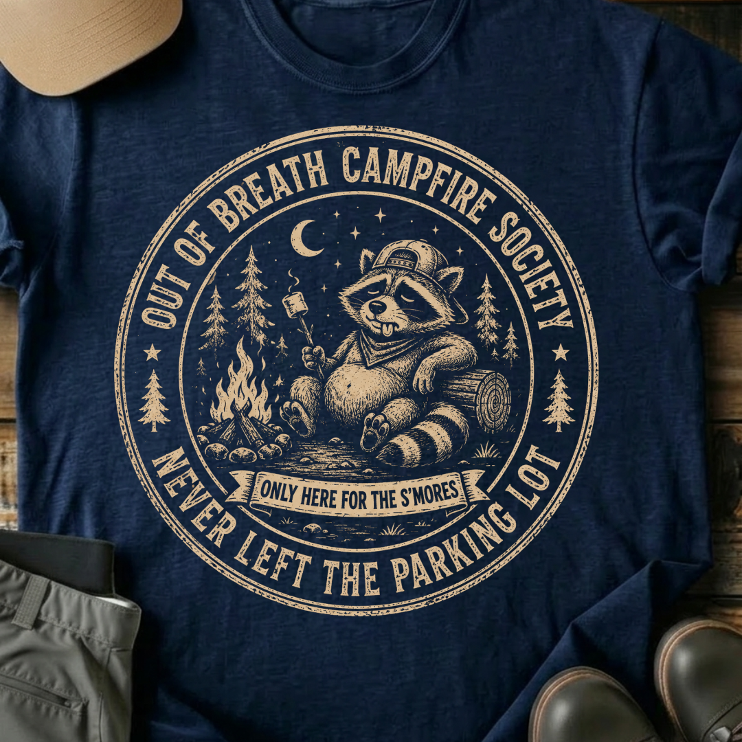Printify T-Shirt Navy / XS Here For The S'more's T-Shirt Here For The S'more's T-Shirt