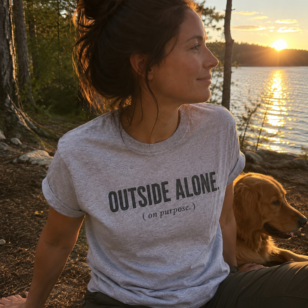 Printify T-Shirt Outside Alone On Purpose T-Shirt Outside Alone On Purpose T-Shirt