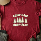 Printify T-Shirt Red / S Camp Hair Don't Care T-Shirt Camp Hair Don't Care T-Shirt