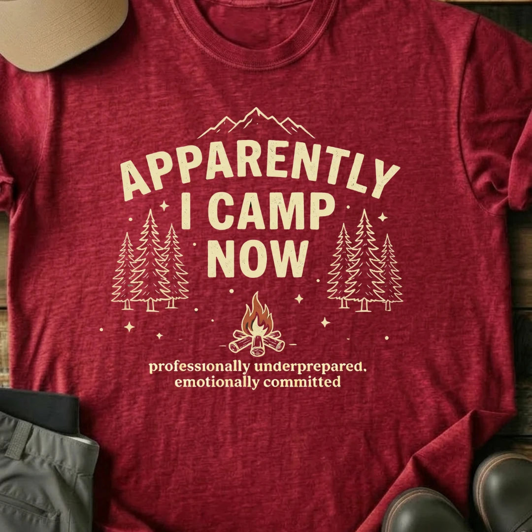 Printify T-Shirt Red / S I Camp Now T-Shirt I Camp Now T-Shirt