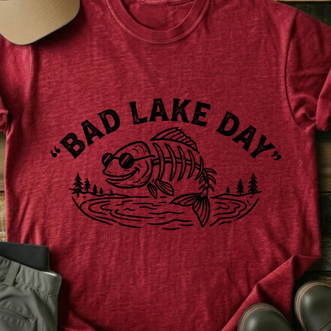 Printify T-Shirt Red / S Lake Day T-Shirt Lake Day T-Shirt