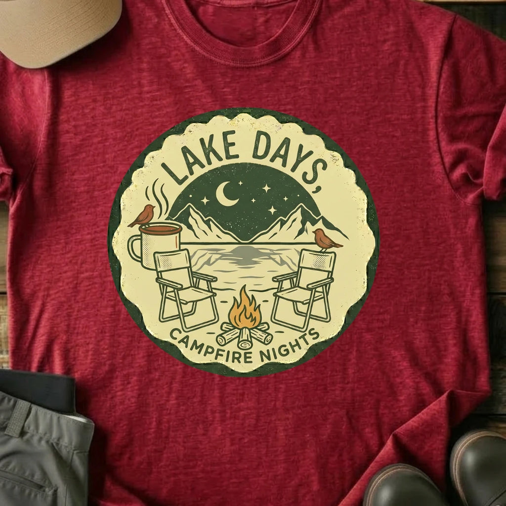 Printify T-Shirt Red / S Lake Days T-Shirt Lake Days T-Shirt