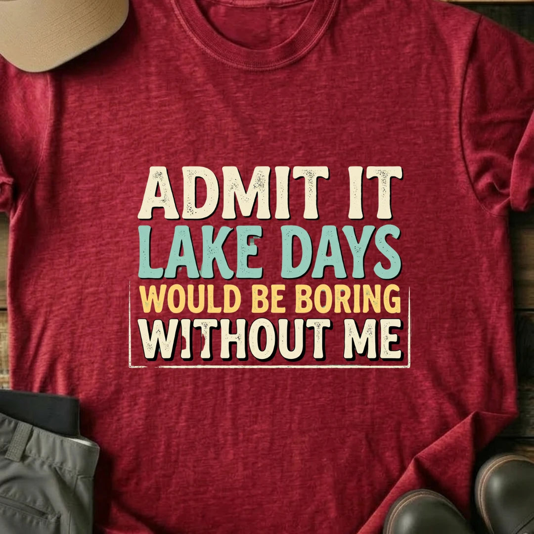 Printify T-Shirt Red / S Lake Days T-Shirt Lake Days T-Shirt