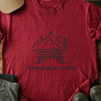 Printify T-Shirt Red / S technically hiking bench technically hiking bench