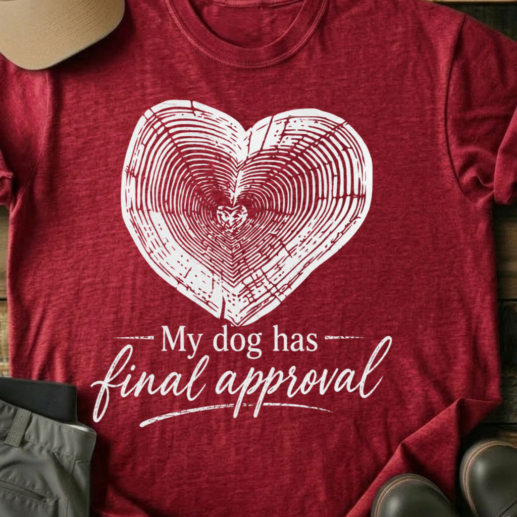 Printify T-Shirt Red / XS My Dog Gets Final Approval T-Shirt My Dog Gets Final Approval T-Shirt