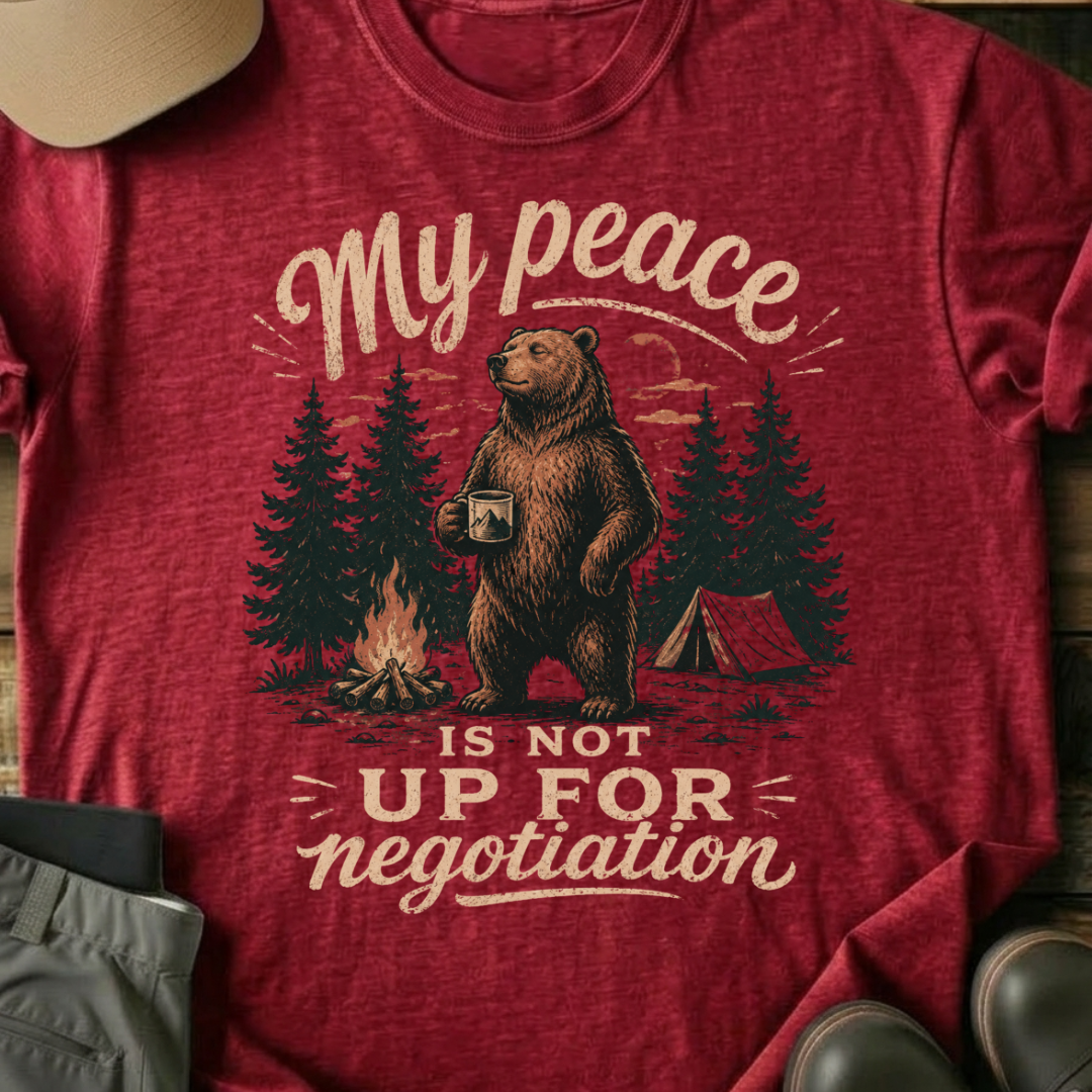 Printify T-Shirt Red / XS Peace Not Up For Negotiation T-Shirt Peace Not Up For Negotiation T-Shirt