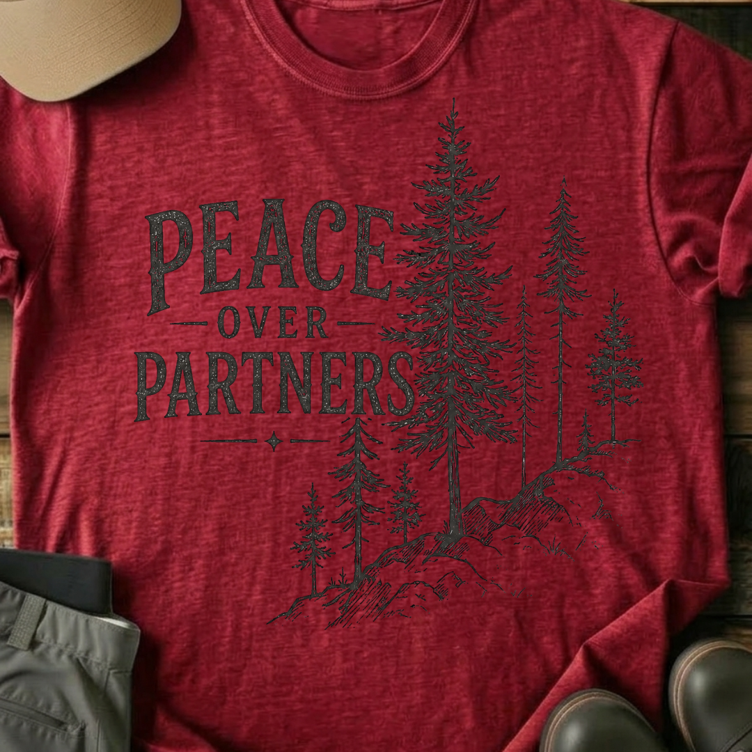 Printify T-Shirt Red / XS Peace Over Partners T-Shirt Peace Over Partners T-Shirt