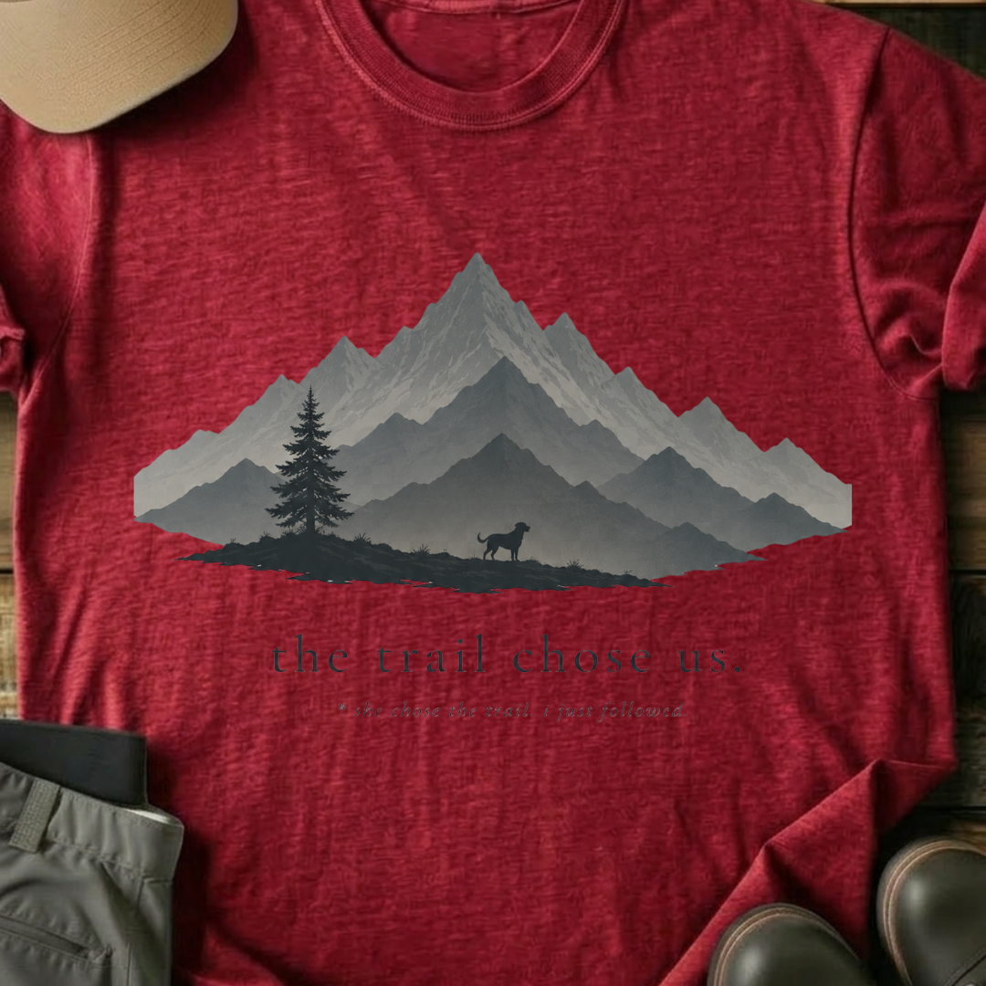 Printify T-Shirt Red / XS The Trail Choose Us T-Shirt The Trail Choose Us T-Shirt