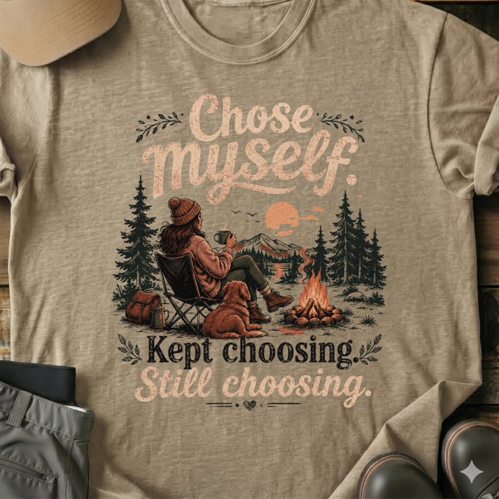 Printify T-Shirt Sand / S Chose Myself Campfire T-Shirt Chose Myself Campfire T-Shirt