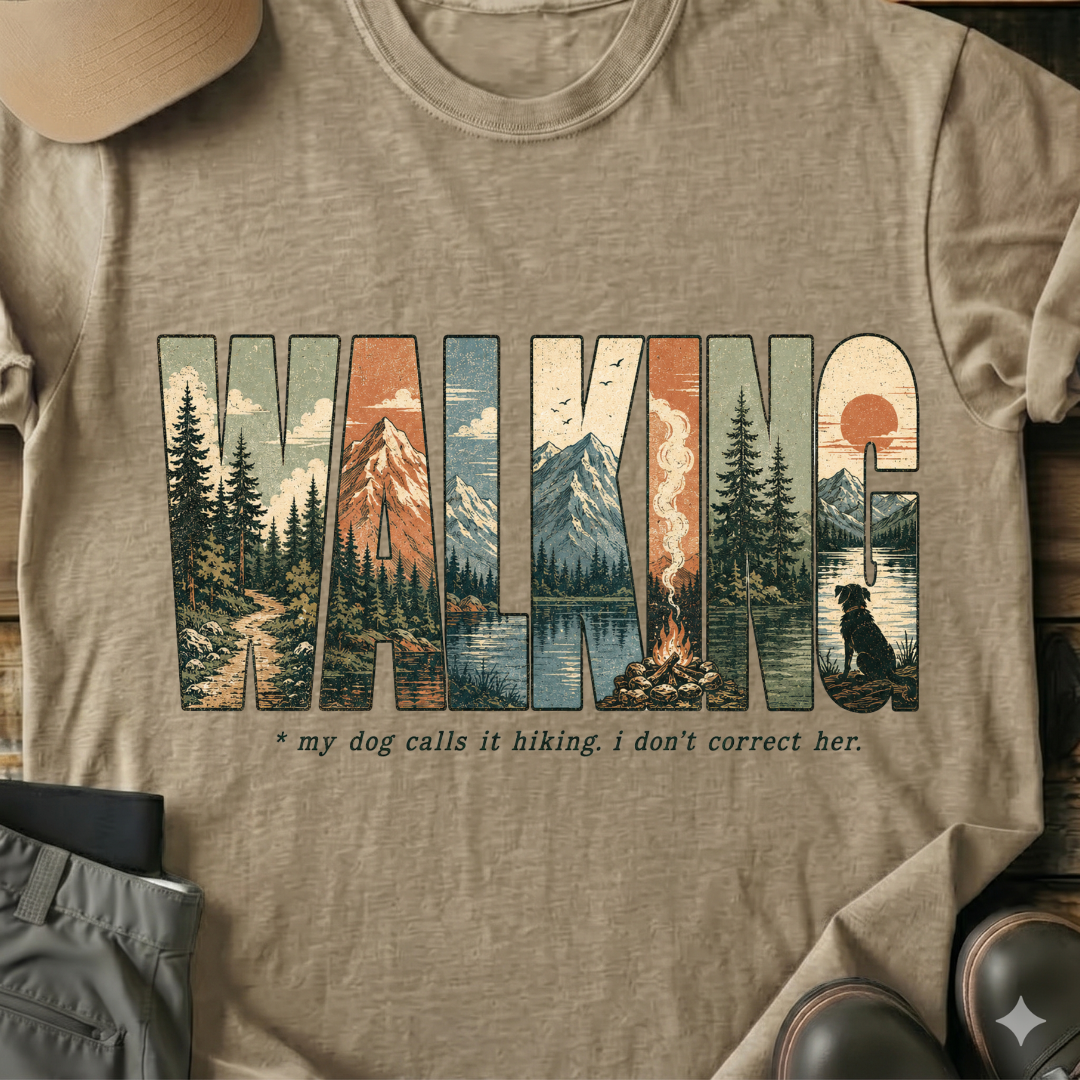 Printify T-Shirt Sand / S WALKING T-Shirt WALKING T-Shirt