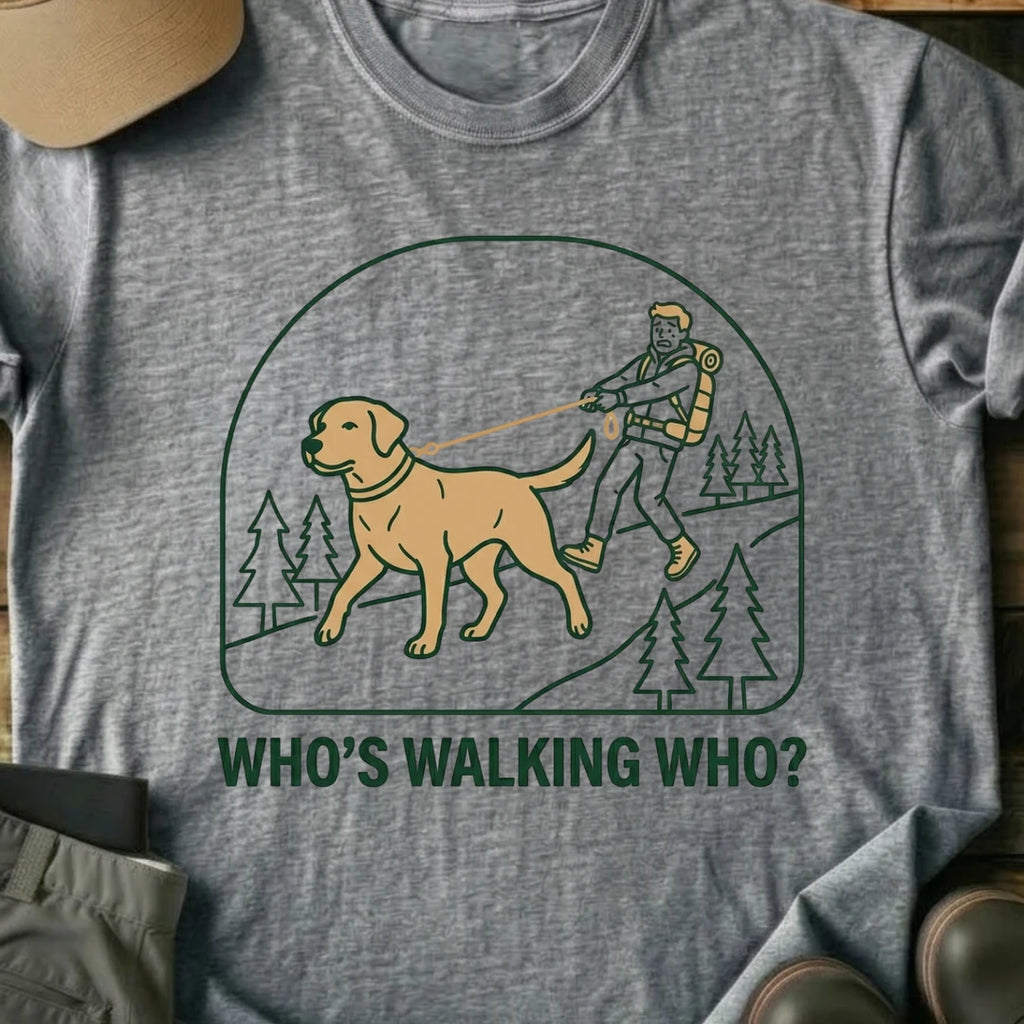 Printify T-Shirt Sport Grey / S whos walking who whos walking who