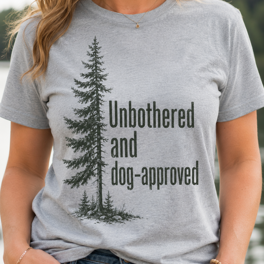 Printify T-Shirt Unbothered & Dog Approved T-Shirt Unbothered & Dog Approved T-Shirt