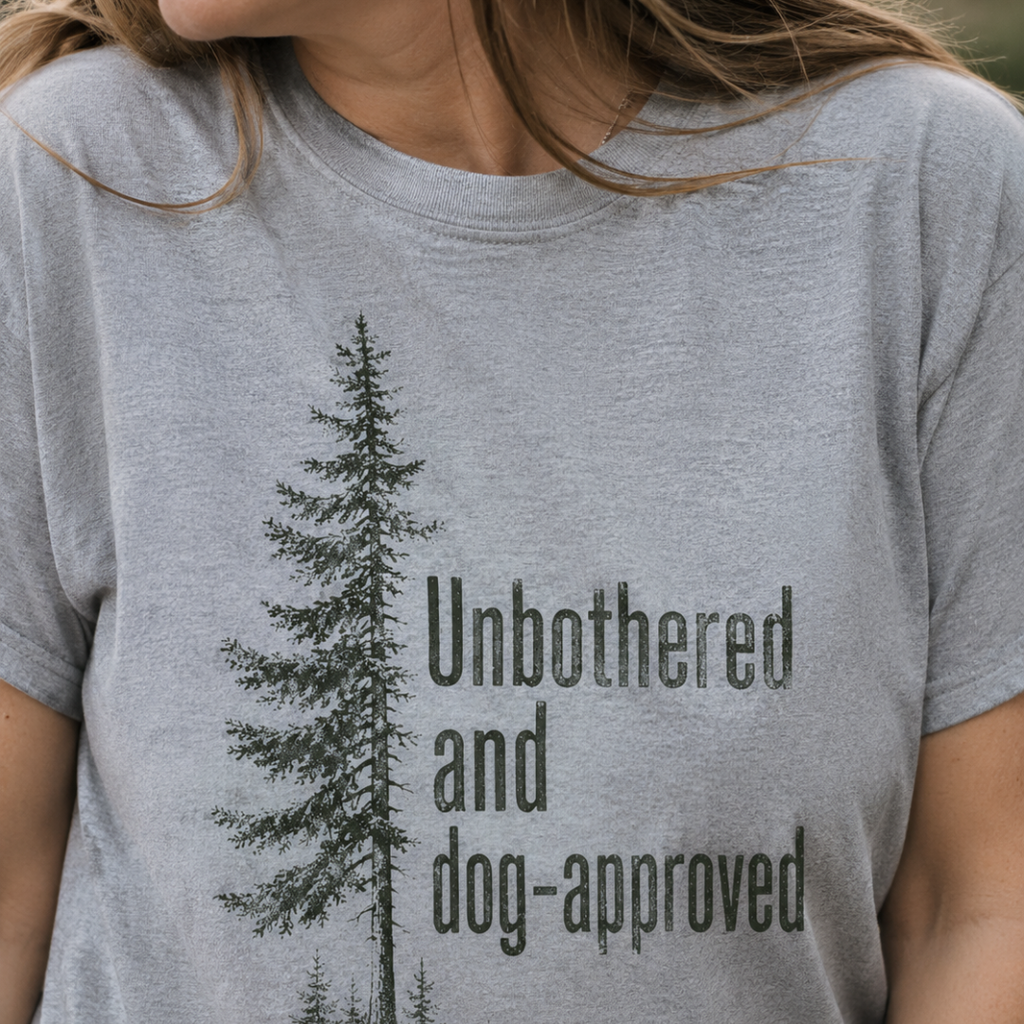 Printify T-Shirt Unbothered & Dog Approved T-Shirt Unbothered & Dog Approved T-Shirt